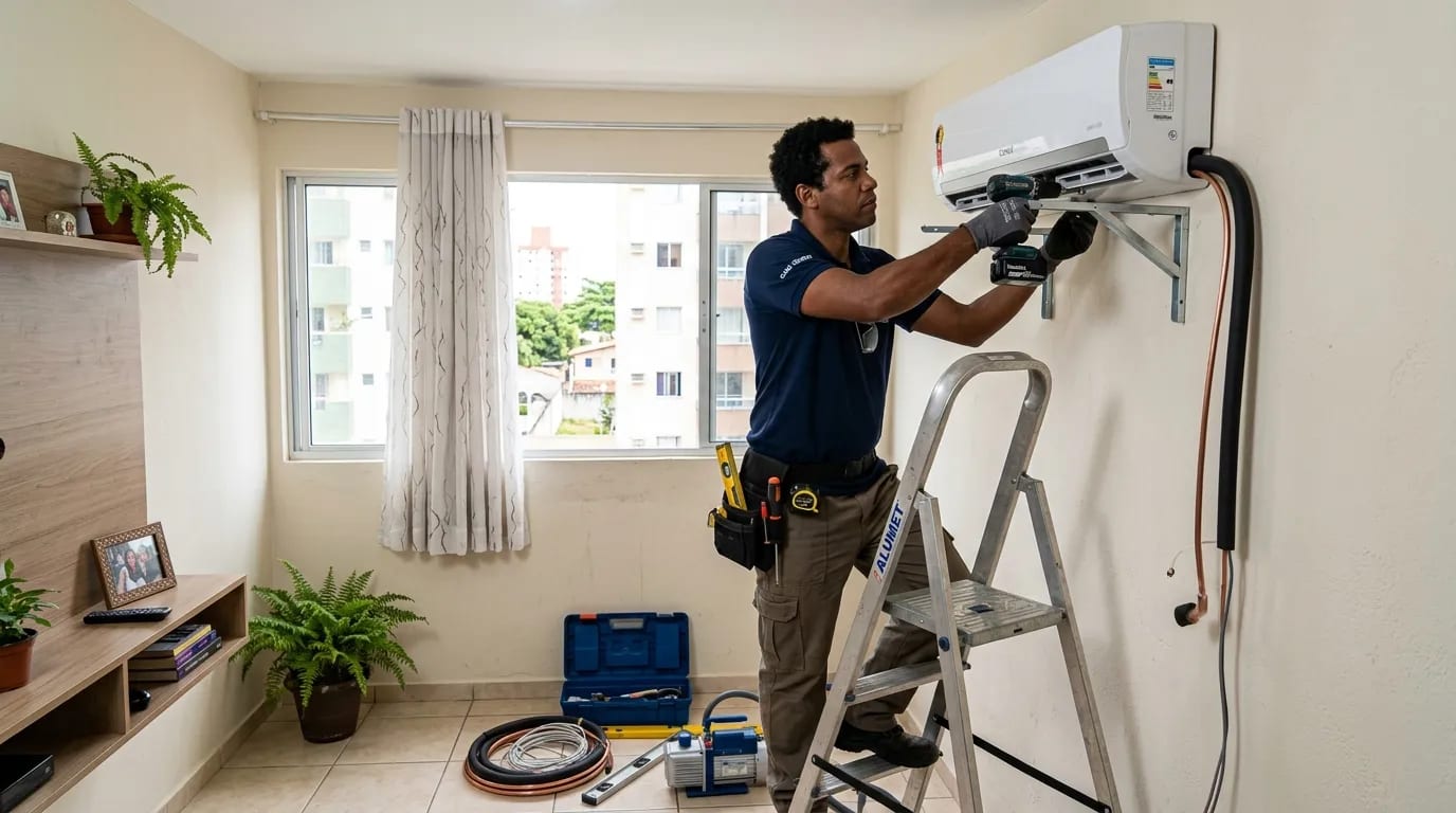 Instalação de ar-condicionado split em Guarulhos‑SP